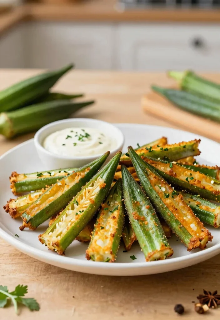 12 Healthy Okra Recipes for Light Savory Cooking 5. Baked Okra Fries 0