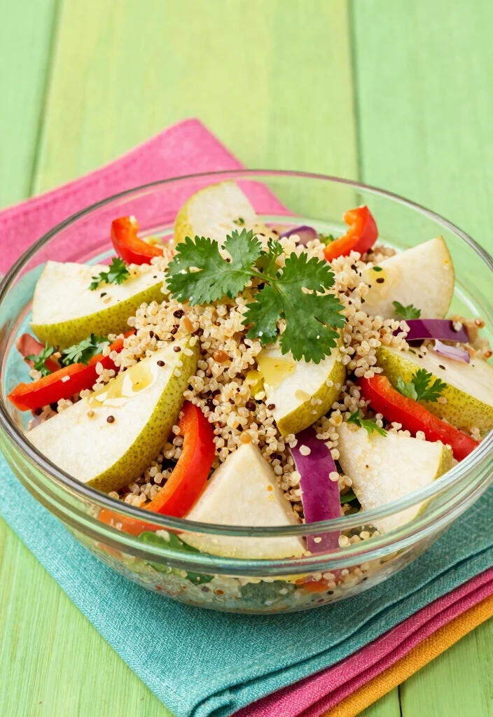 12 Healthy Pear Recipes for Light Fresh Meals 4. Pear and Quinoa Salad 0