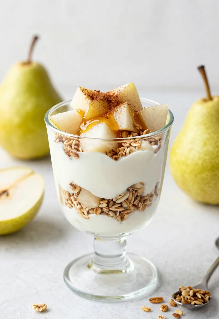 12 Healthy Pear Recipes for Light Fresh Meals 6. Pear Yogurt Parfait 0
