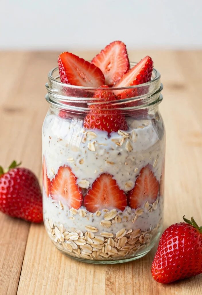 12 Healthy Strawberry Recipes for Fresh Sweet Meals 10. Strawberry Overnight Oats 0