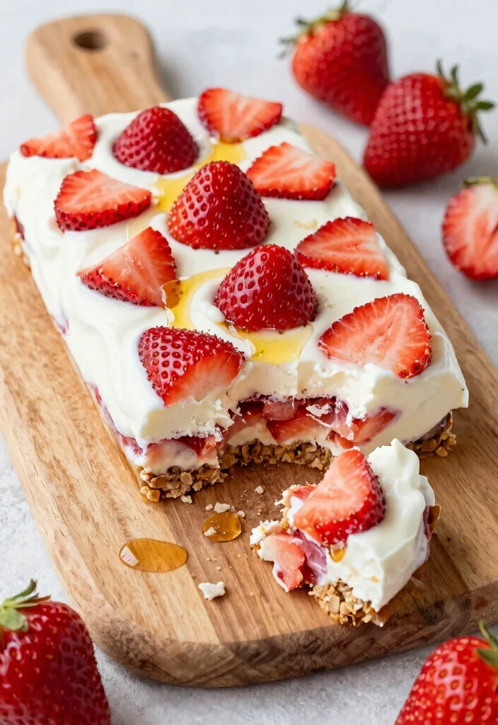 12 Healthy Strawberry Recipes for Fresh Sweet Meals 12. Strawberry Froyo Bark 0