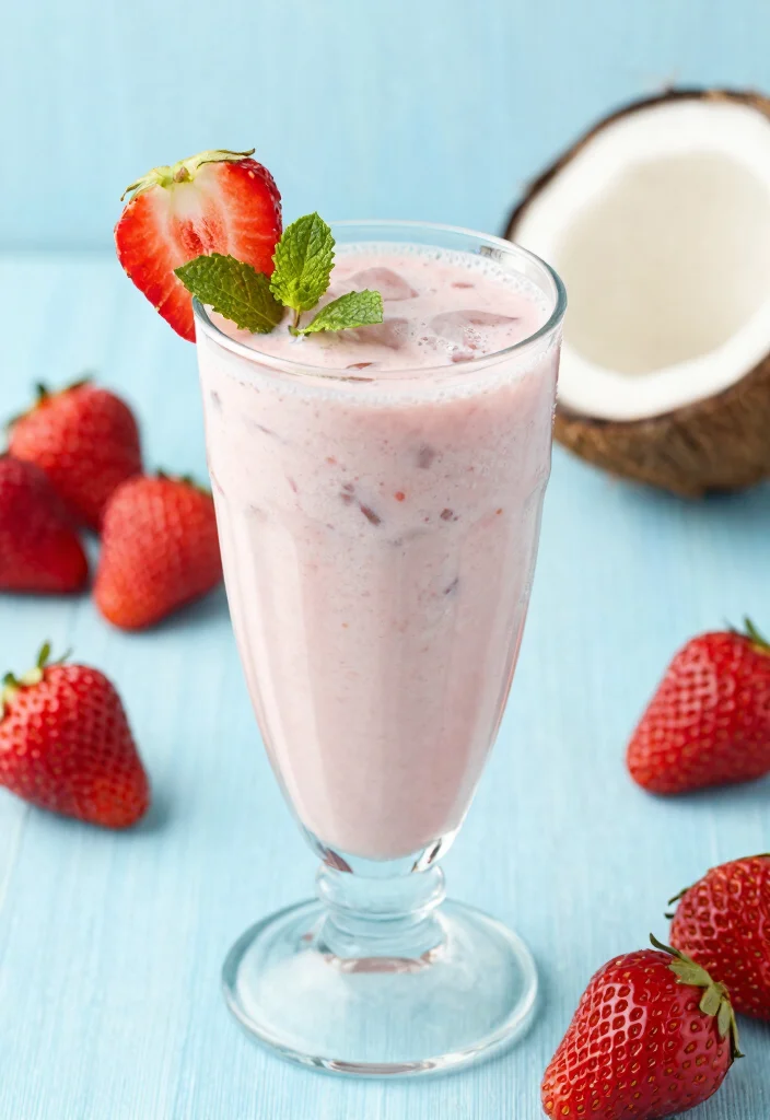 12 Healthy Strawberry Recipes for Fresh Sweet Meals 6. Strawberry Coconut Smoothie 0