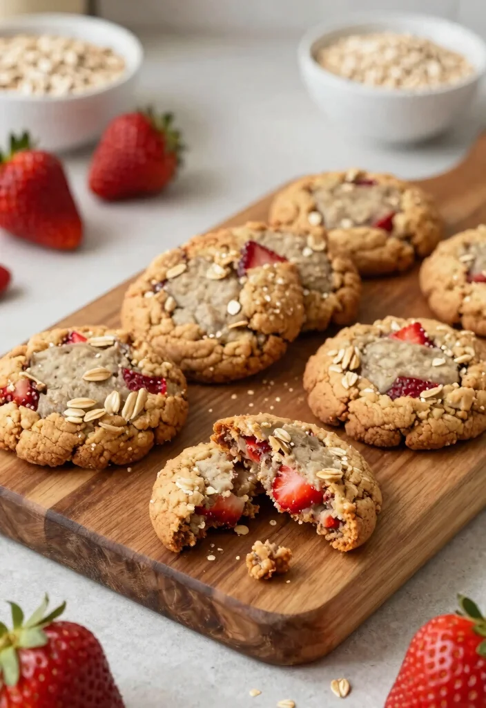 12 Healthy Strawberry Recipes for Fresh Sweet Meals 8. Strawberry Oatmeal Cookies 0