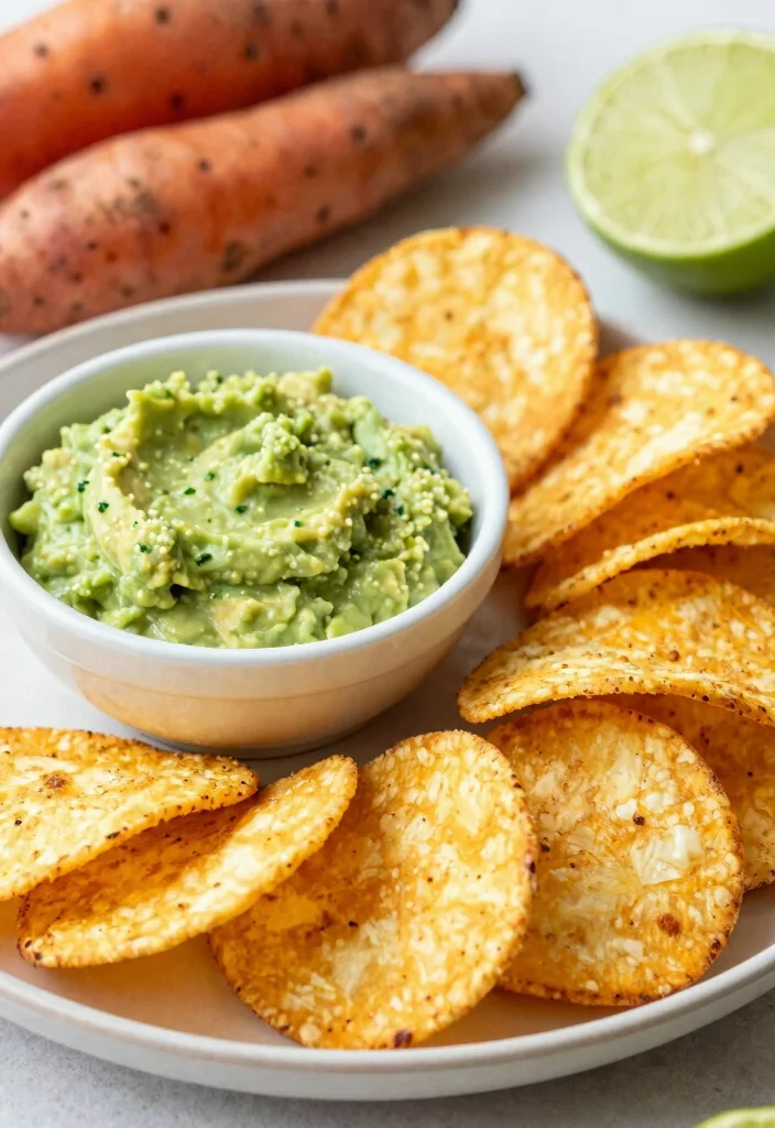 12 Healthy Yam Recipes for Wholesome Comfort Dishes 10. Yam Chips with Avocado Dip 0