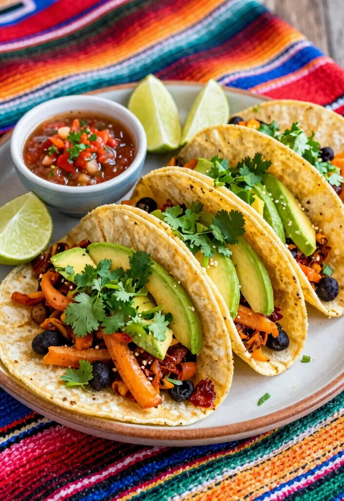 12 Healthy Yam Recipes for Wholesome Comfort Dishes 2. Spicy Yam and Black Bean Tacos 0