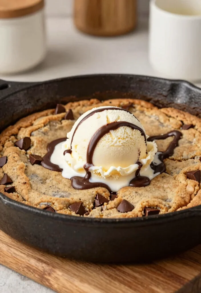 12 Hot Dessert Recipes for Warm Comforting Sweets 5. Chocolate Chip Cookie Skillet 0