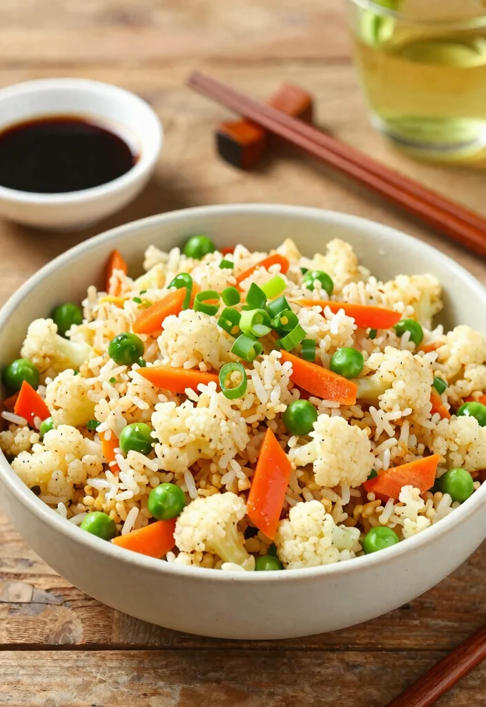 12 Lean Dinner Recipes for Light Satisfying Meals 10. Vegetable Cauliflower Fried Rice 0