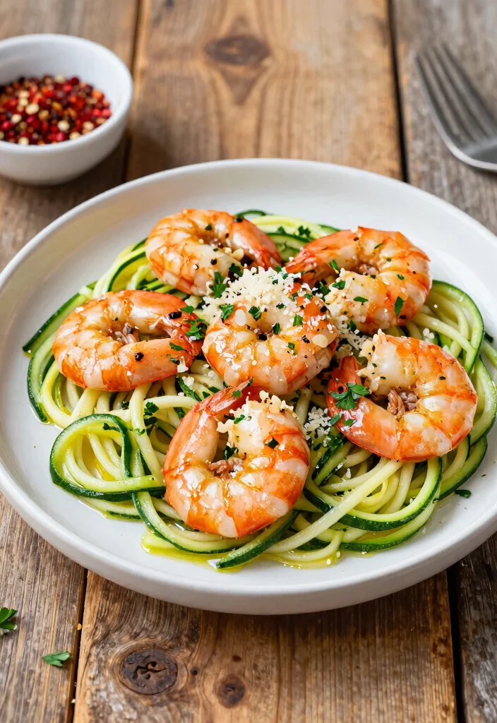 12 Lean Dinner Recipes for Light Satisfying Meals 3. Garlic Shrimp with Zucchini Noodles 0