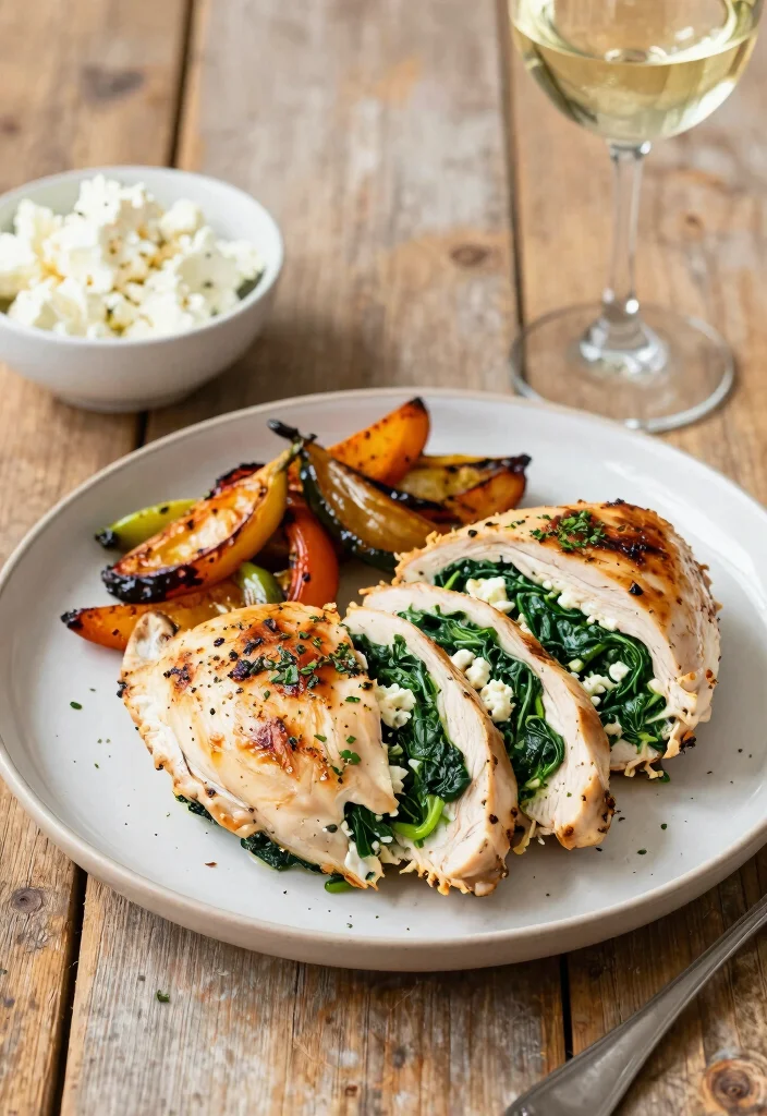 12 Lean Dinner Recipes for Light Satisfying Meals 7. Spinach and Feta Stuffed Chicken Breast 0