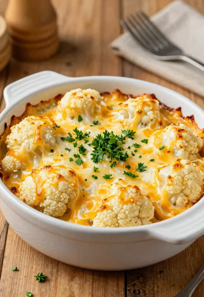 12 Quick Keto Dinner Recipes for Busy Weeknights 4. Cheesy Cauliflower Bake 0