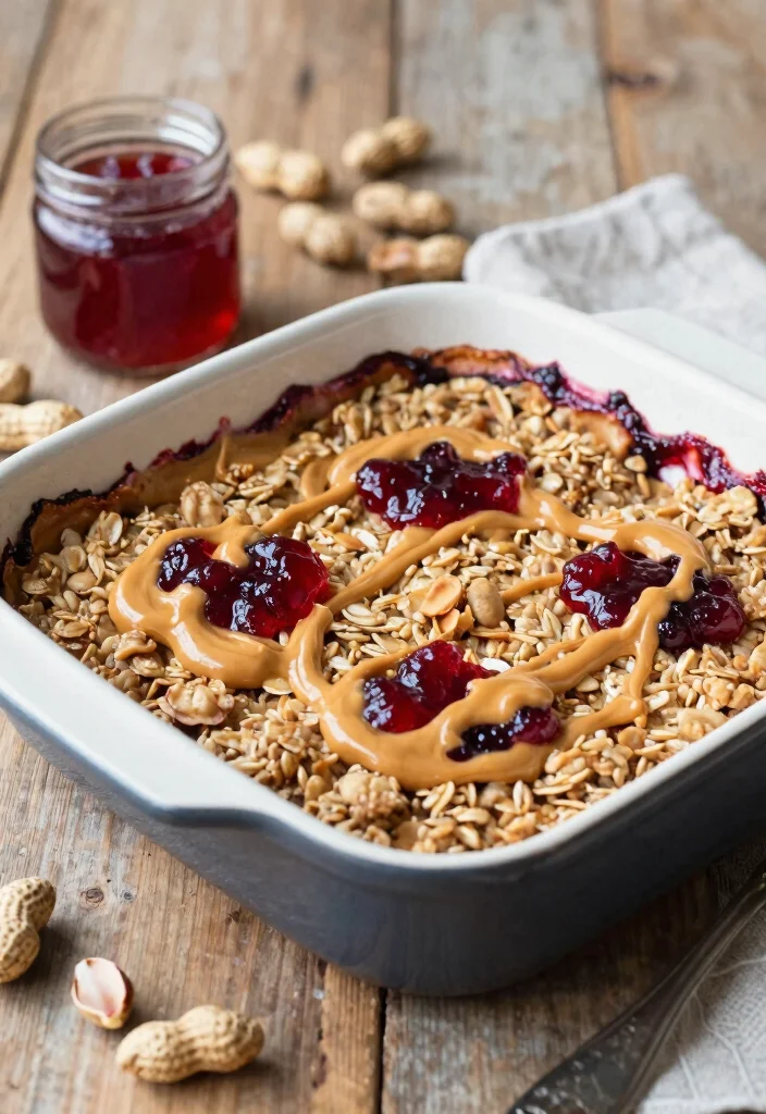 12 Vegan Baked Oatmeal Recipes for Cozy Healthy Mornings 5. Peanut Butter and Jelly Baked Oatmeal 0