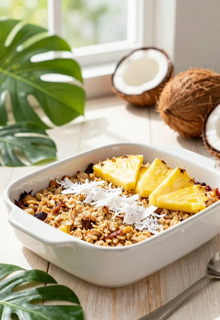 12 Vegan Baked Oatmeal Recipes for Cozy Healthy Mornings 7. Tropical Coconut Baked Oatmeal 0