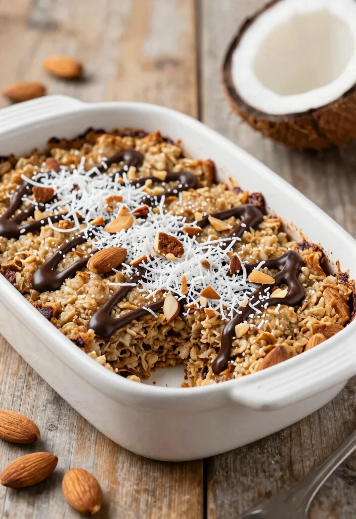 12 Vegan Baked Oatmeal Recipes for Cozy Healthy Mornings 8. Almond Joy Baked Oatmeal 0