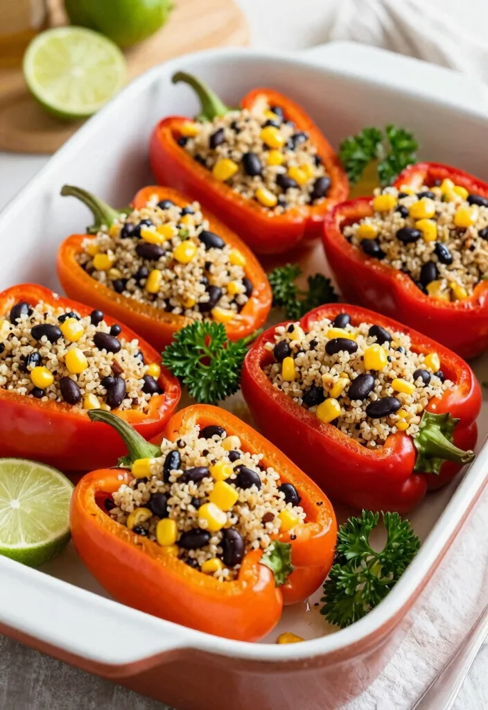 12 Vegan Bell Pepper Recipes for Colorful Savory Dishes 1. Classic Quinoa Stuffed Bell Peppers 0