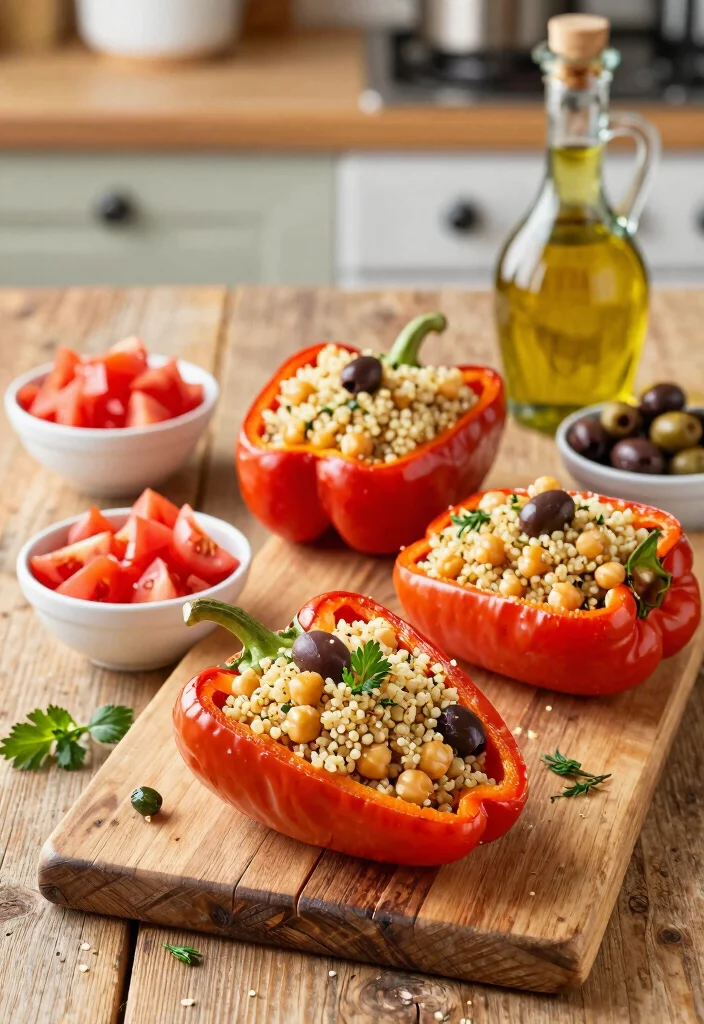 12 Vegan Bell Pepper Recipes for Colorful Savory Dishes 2. Mediterranean Stuffed Bell Peppers 0