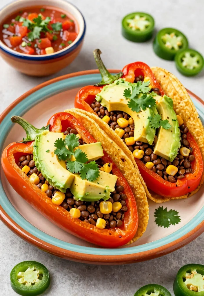 12 Vegan Bell Pepper Recipes for Colorful Savory Dishes 3. Spicy Taco Bell Peppers 0