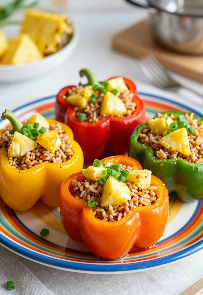 12 Vegan Bell Pepper Recipes for Colorful Savory Dishes 6. Sweet and Sour Stuffed Peppers 0