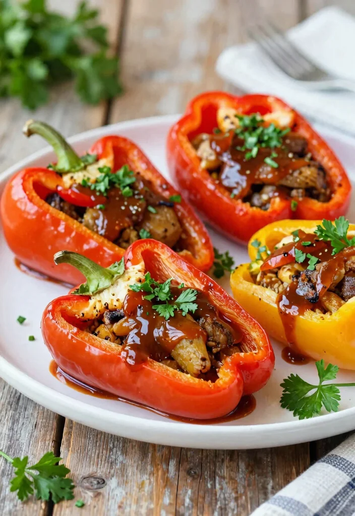 12 Vegan Bell Pepper Recipes for Colorful Savory Dishes 7. BBQ Veggie Stuffed Bell Peppers 0