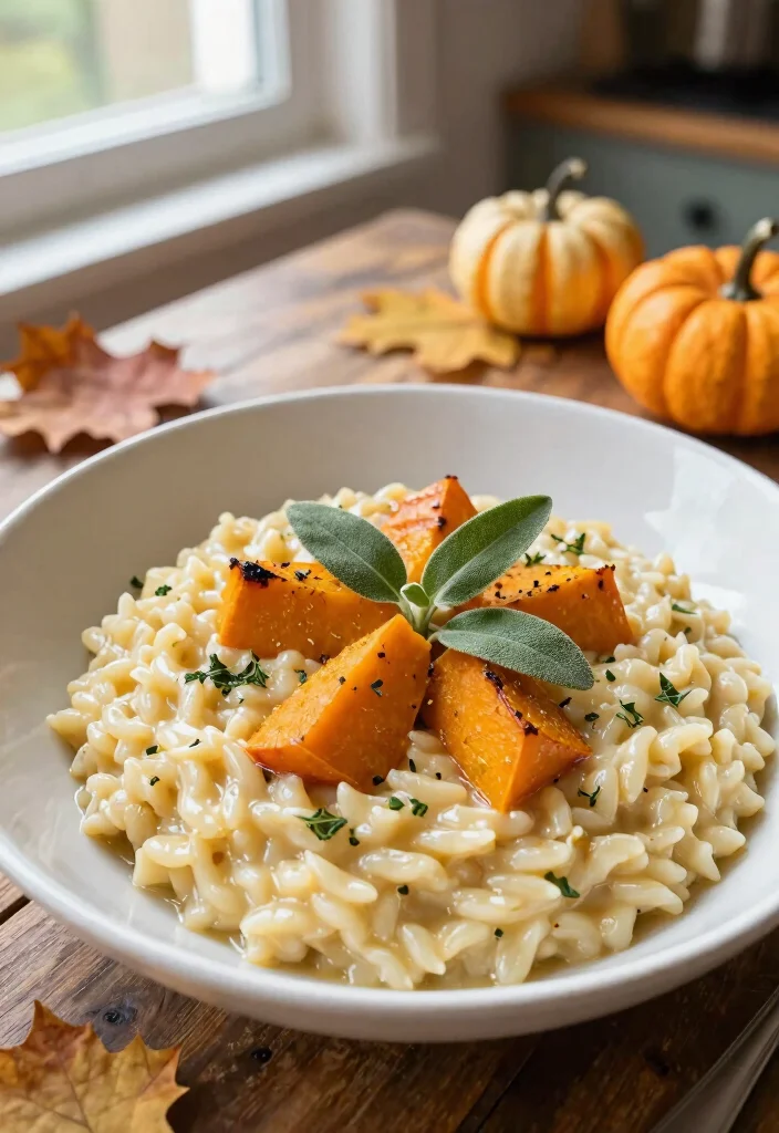 12 Vegan Gluten Free Thanksgiving Recipes for a Plant Based Feast 2. Roasted Pumpkin and Sage Risotto 0