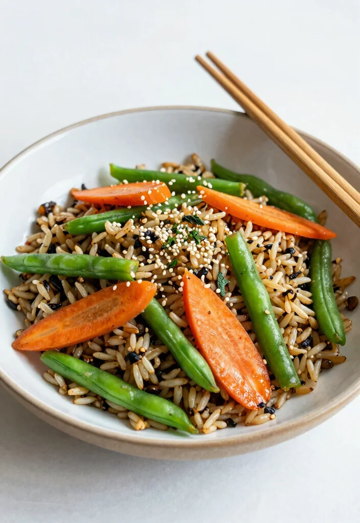 12 Vegan Wild Rice Recipes for Hearty Plant Based Meals 10. Wild Rice and Green Bean Stir Fry 0