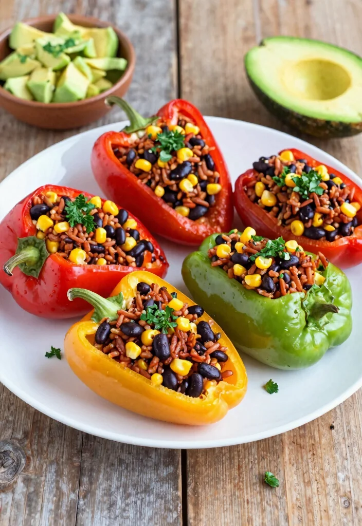 12 Vegan Wild Rice Recipes for Hearty Plant Based Meals 4. Spicy Vegan Wild Rice Stuffed Peppers 0